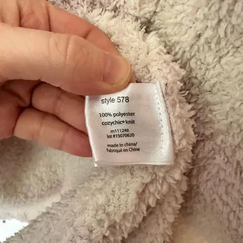 Barefoot Dreams Women’s Size 1 Pink White Striped Robe with Belt