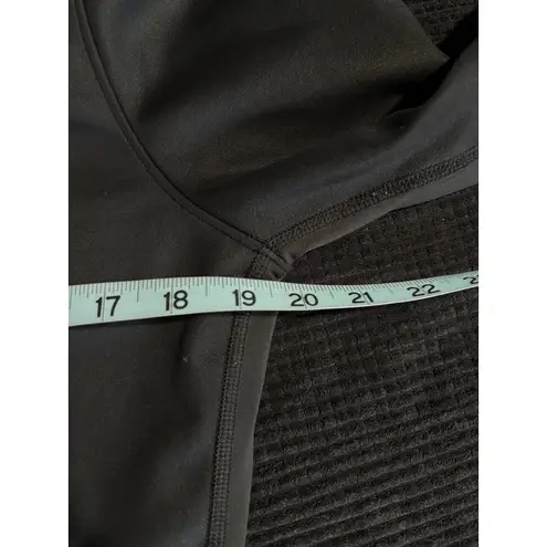 Victoria Sport Athletic Jacket Logo Pockets Full Zip Size S Black Thumb Holes