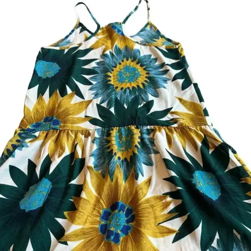 Lulus  Floral Print Shift Dress Spaghetti Strap Sunflower Bold Size Small Women's