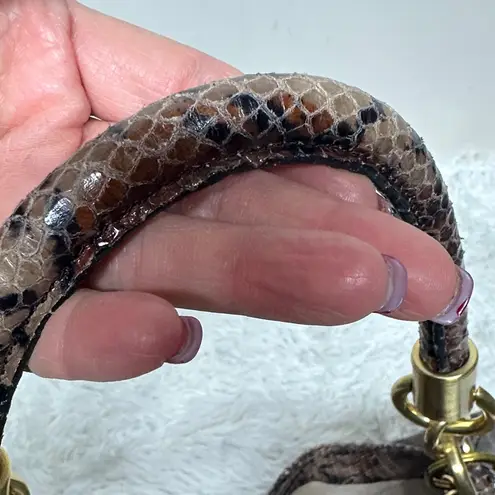 Brahmin Python Snake Print Hobo Bag