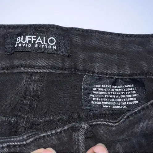 Buffalo David Bitton Black Jess Rip & Repair Mid-Rise Skinny Distressed Jeans-28