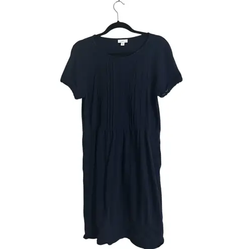 Johnny Was Jessica Tiered Bird Floral Embroidered Midi Dress In Deep Navy Small