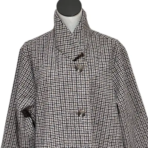 Old Navy NWOT  Textured Houndstooth Multi Print Coat for Women Wool Blend