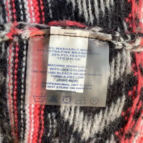 Title Nine Wool Blend Fair Isle Full Zip Mock Neck Sweater Zipper Pockets *READ*