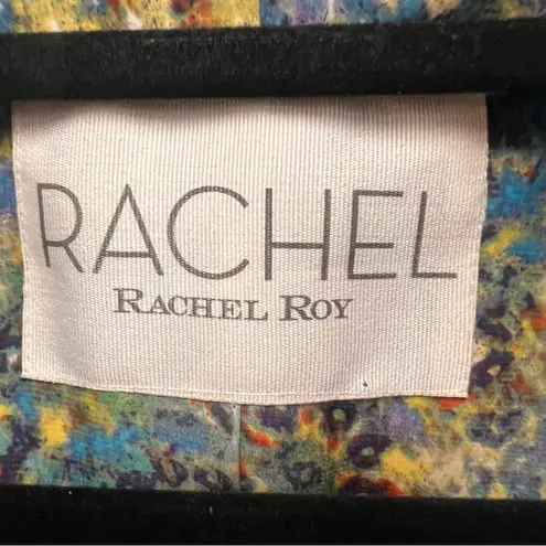 Rachel Roy RACHEL Denim Peplum Style Two Button Blazer size small