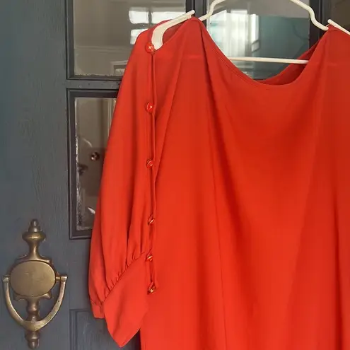 Stella McCartney Orange Sheath Dress 38 Dolman Sleeve Business knee length