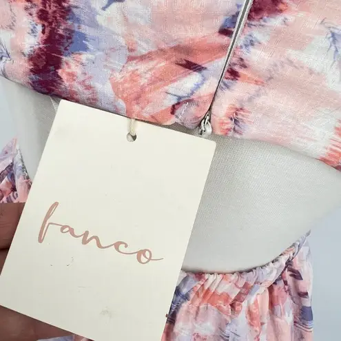 Fanco Cutout Tiered Sleeveless Maxi Dress Multicolor Pink Purple Size Medium NWT