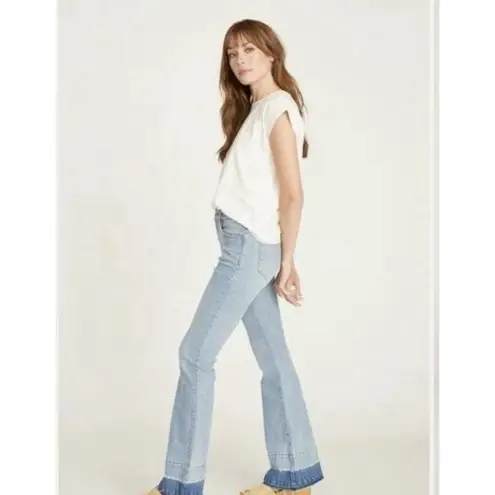 Driftwood Wyatt Released Hem Flare Jeans in Undone Sz 26 Inseam 32" Bohemian - Image 2