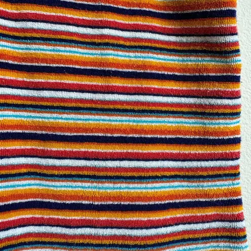 Esprit Vintage Espirit Striped Terry Whimsical Funky Orange Stripe T Shirt Size Large - Image 4
