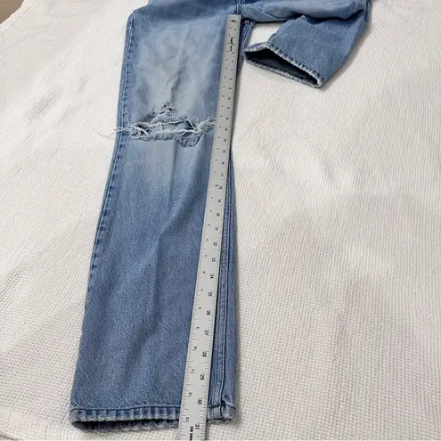 ZARA  Distressed Denim sz 10 medium wash high waisted jeans  with pre loved wear