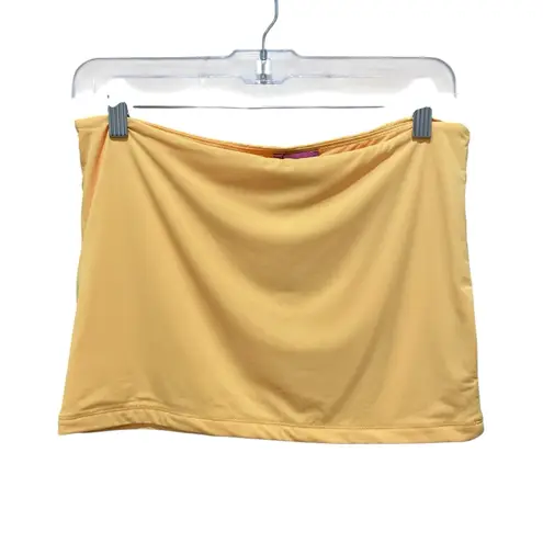 Edikted Selma Open Back Shirt and Mini Skirt Set Yellow Women’s Size Medium