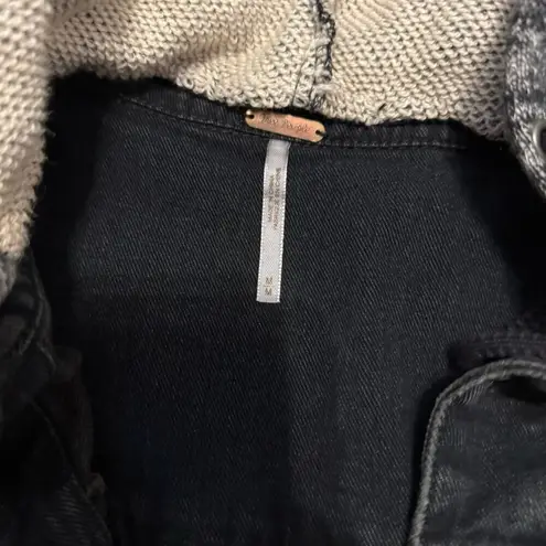 Free People  Mix Media Denim Jacket