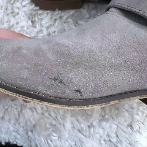 Steve Madden  Haggle Women's Boots Engineer Ankle Boot Buckle Suede Gray Size 9 - Image 7