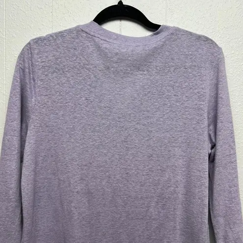 Orvis Linen Blend Lavender Womens Top Medium Beachy Coastal Nautical Girly Chic