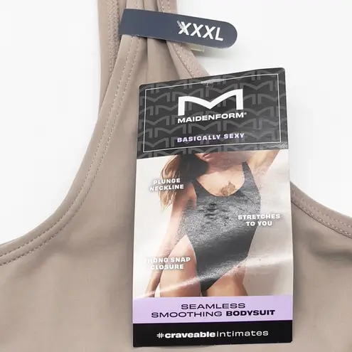 Maidenform Shapewear Bodysuit 3XL Seamless Smoothing Basically Sexy MSW001