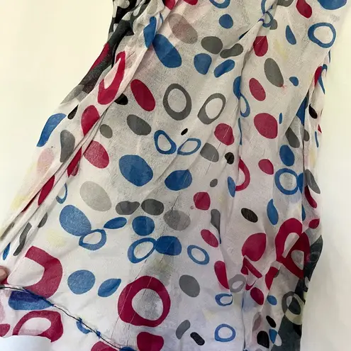 colorful gauzy lightweight scarf white black blue grey pink summery accessory