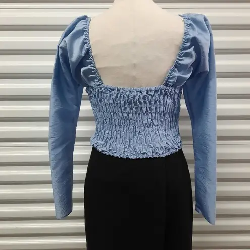 Topshop  Blouse Womens Size 4 Cropped Off Shoulder Halter Neck Open Back Top