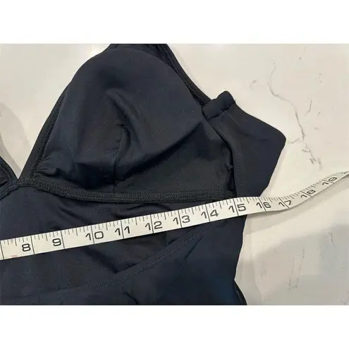 Shekini Women's One Piece Swimdress Black Size S Ruched Bodice Adjustable Straps