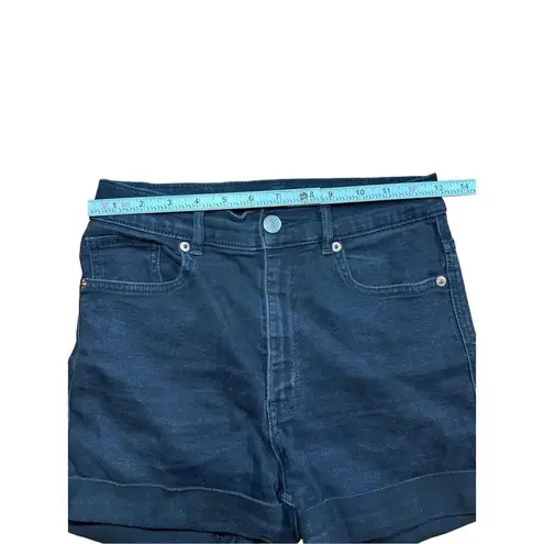 Monki womens black high rise jean shorts sz 28