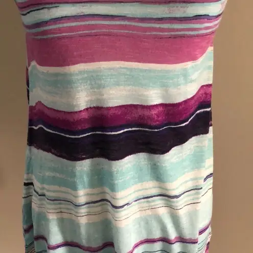 Ella Moss Scoop Neck Multi-color Flowy Tanktop