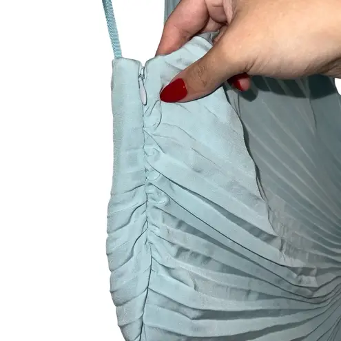 A.L.C. NEW NWT Reagan Pleated Midi Dress In Cascade Light Blue