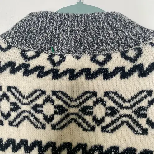 A New Day Fair Isle Mock Neck Cheers Chunky Knit Sparkle Sweater in XS Black - Image 5