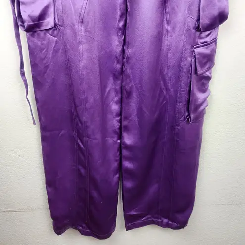 Retrofete Andre Straight Leg Cargo Trousers Pant in Orchid Purple Size XL NWT