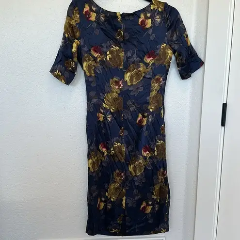 St. John Modern Silk Floral Stretch Dress - Size 2