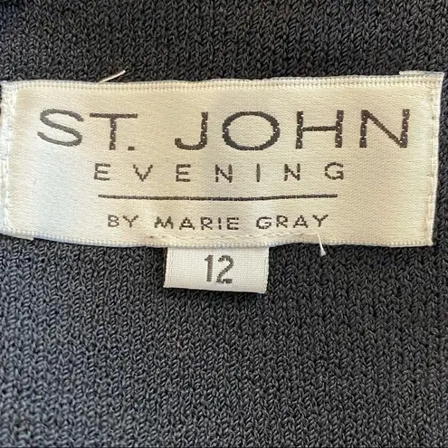 St. John EVENING Santana Knit Triple Style Rhinestone Button Cardigan Size 12