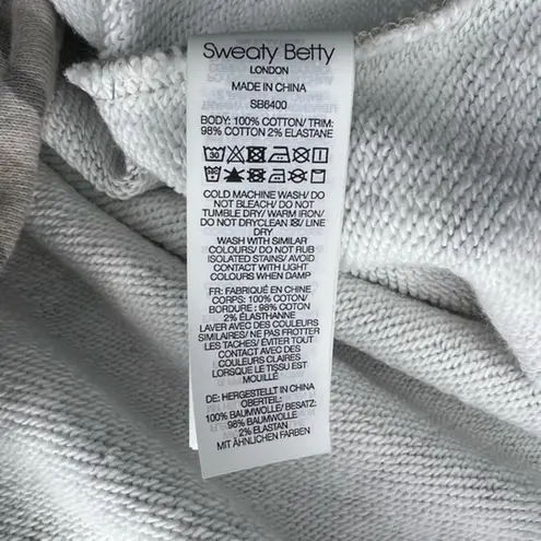 Sweaty Betty Essentials Light Gray Zebra Print Hoodie Size M NWT - Image 6