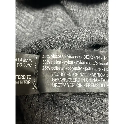 ZARA  Women's Black Knit Mock Neck Long Sleeve Crop Sweatshirt Sweater Top Size S