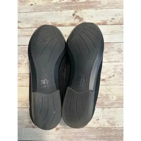 SAS Hope Slip On Loafer Women's Size 9.5 Tassel Onyx Black Leather Comfort NWOT