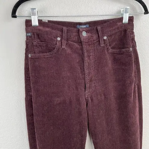 Citizens of Humanity  Olivia High Rise Slim Ankle Corduroy Pant in Raisin Size 25