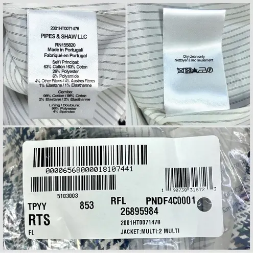 Veronica Beard Empire Tweed Plaid Dickey Jacket Multi 2 NWT Blazer