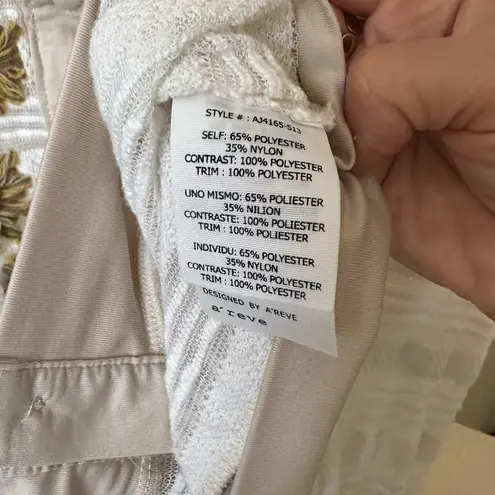 Anthropology A Reve Embroidery 3/4 Sweater Green Size M