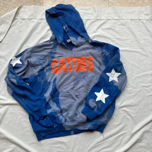 Fanatics university of florida gators blue distressed hoodie with jacket white stars
