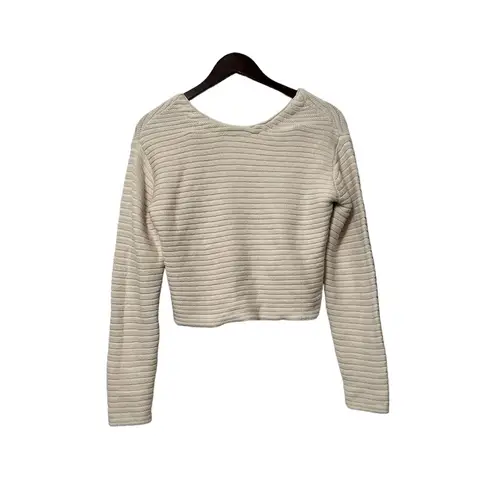 Oak + Fort  Cream Ribbed Sweater Pullover Top