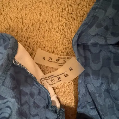 SheIn  Blue Patterned Bandeau Bikini