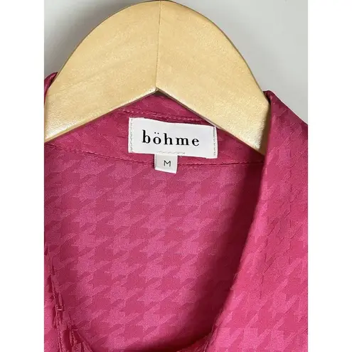 Bohme SCOUT BUTTON UP IN HOT PINK Size M Long Sleeve