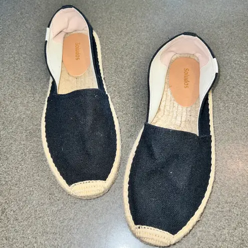 Soludos Dali Espadrille Slip On Shoes in Black