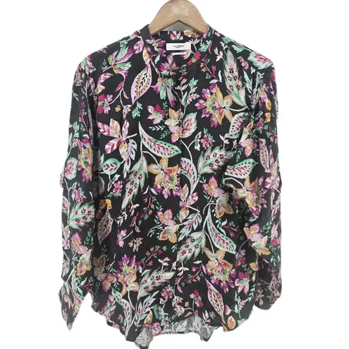 Isabel Marant Etoile Catchell Shirt Tunic Top Button Down High Low Size 34 XS