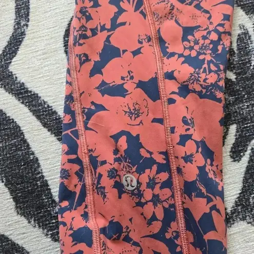 Lululemon Final Lap Crop TIGHTS SZ 8 *23" Efflorescent Dark Canyon Onyx Blue