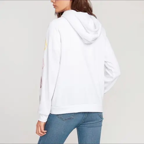 Volcom  White Hoodie With Arm Design