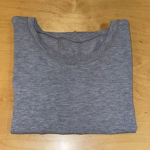 Lululemon Womens Long Distance Short Sleeve Top Heathered Asphalt Grey Small Gray