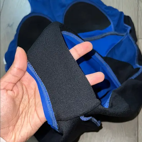 Aqua Green Vibrant Blue Swimsuit with Mesh Accents