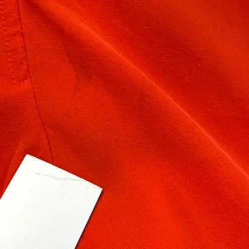 ALC Frank A.L.C. Red Silk Blouse Long Sleeve Wrap Front Top Size 10 READ