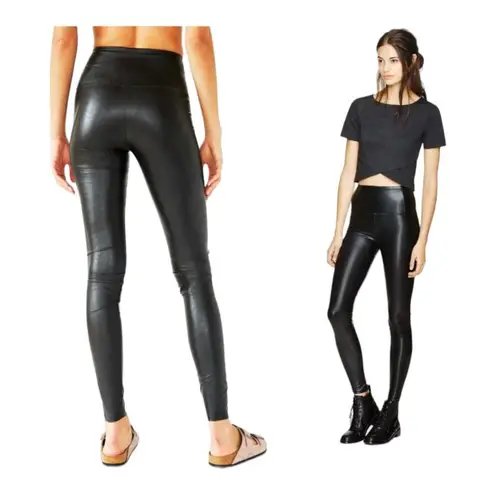 Wilfred Vegan Leather Leggings Black Pants Stretchy Sculpts High Rise Small EUC