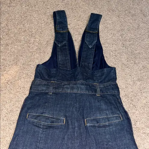 Anthropologie  Pilcro & The Letterpress Denim Overall Bib Jumpsuit Plunging V 2