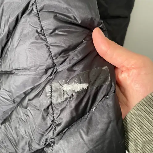 TREW Super Down Sweater Jacket Black Purple 850 Fill Power Women's Size Medium