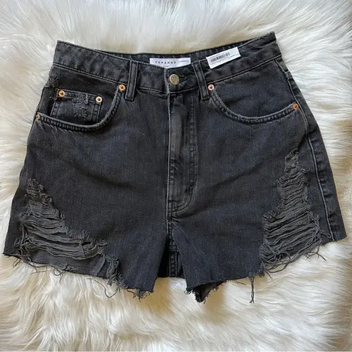 Topshop A Line Ripped Mom Jean Shorts New thumbnail 2
